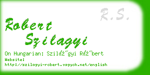 robert szilagyi business card